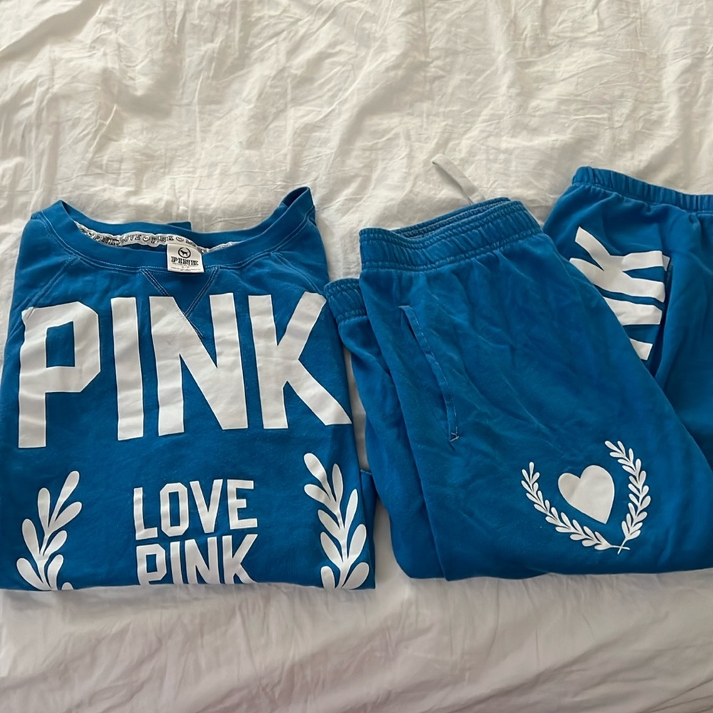 Vintage Love Pink. Sweat suit. S top M bottom